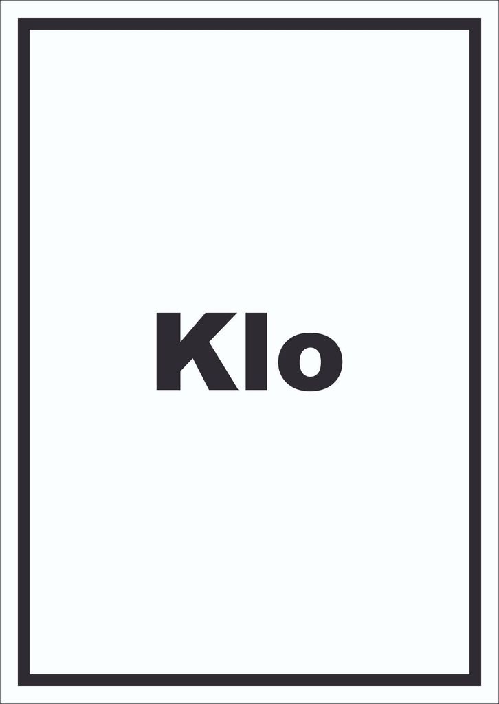 Klo Schild mit Text WC Toilette hochkant A6 Rückseite selbstklebend