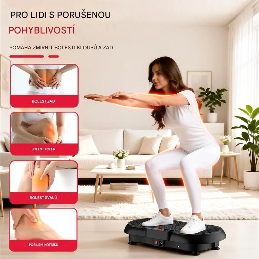 Plateforme vibrante X25I00F032 noire avec 15 programmes dynamiques - 2