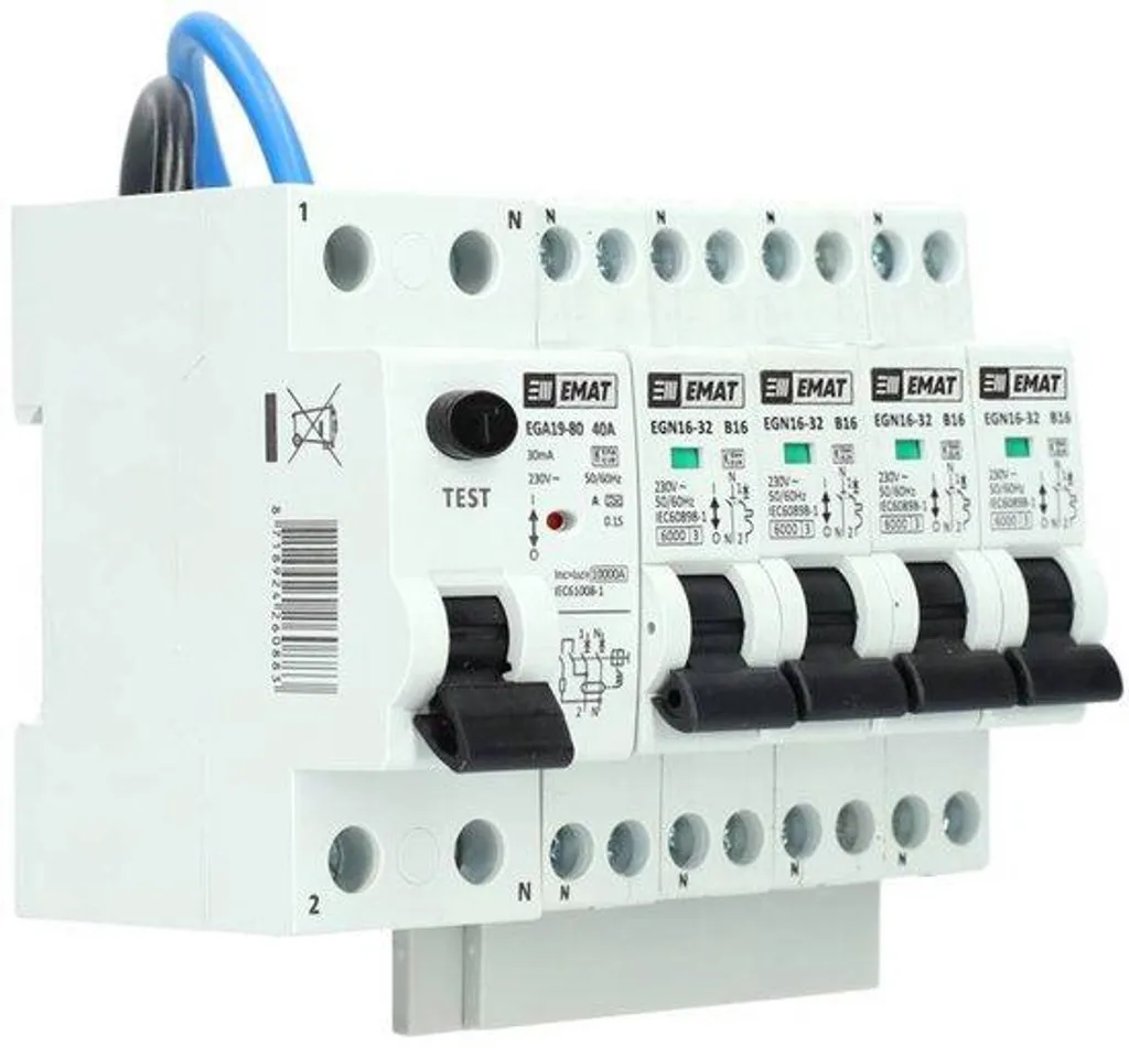 Kit extension électrique B-Kar 85015003 : Différentiel 40A + 4 disjoncteurs