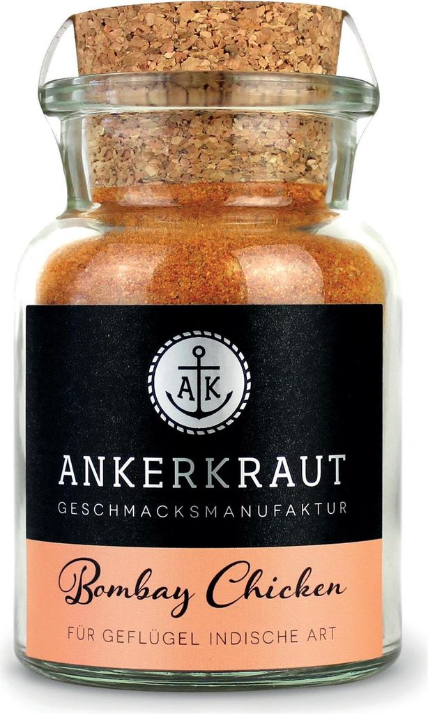 Bombay Chicken, BBQ-Rub, 90g im Korkenglas