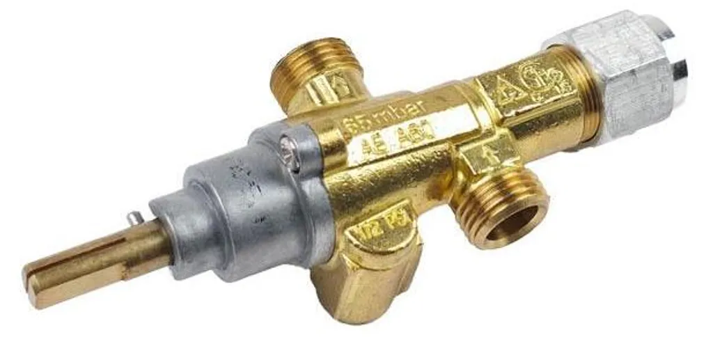 Robinet gaz robuste Type 2 compatible Empero DMG pour grill et four