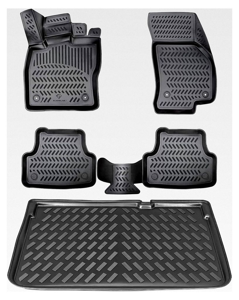 3D Gummimatten- und Kofferraumwanne-Set für Hyundai i10 ab 2019 | Zubehör Fußmatten Kofferraum