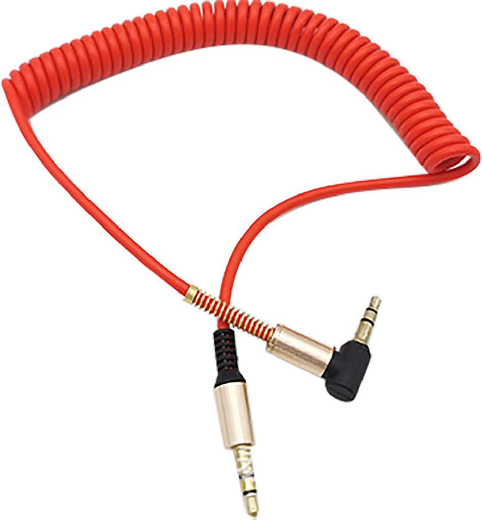 Audio -Kabel HiFi Sound Quality Plug Play Clear Telescopic 3,5 mm männlich bis weiblicher Aux -Verlängerungsdraht für Kopfhörer-Rot