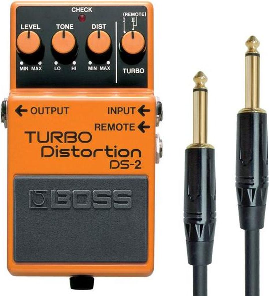 Boss DS-2 Turbo Distortion Effektgerät mit Kabel