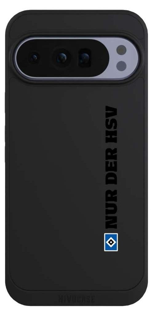 NIVOCASE Handyhülle für Google Pixel 10 Pro XL Hülle NIVOpure Case Schwarz HSV Hamburger SV transparent