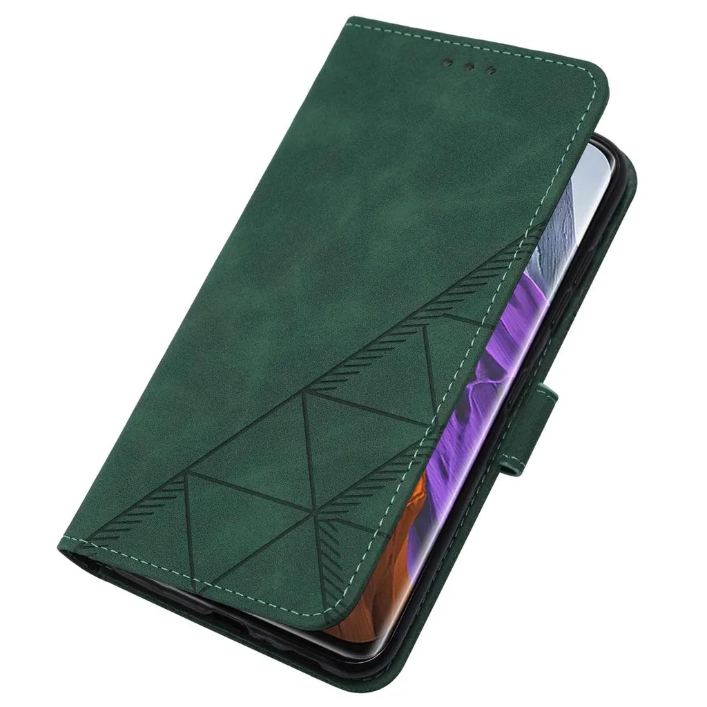 GOKEN Cover per Xiaomi Redmi Note 14 Pro 4G, Custodia Libro in Pelle Sintetica, Flip Magnetica, Portafoglio, Supporto Pieghevole Antiurto, Case - Verde Scuro