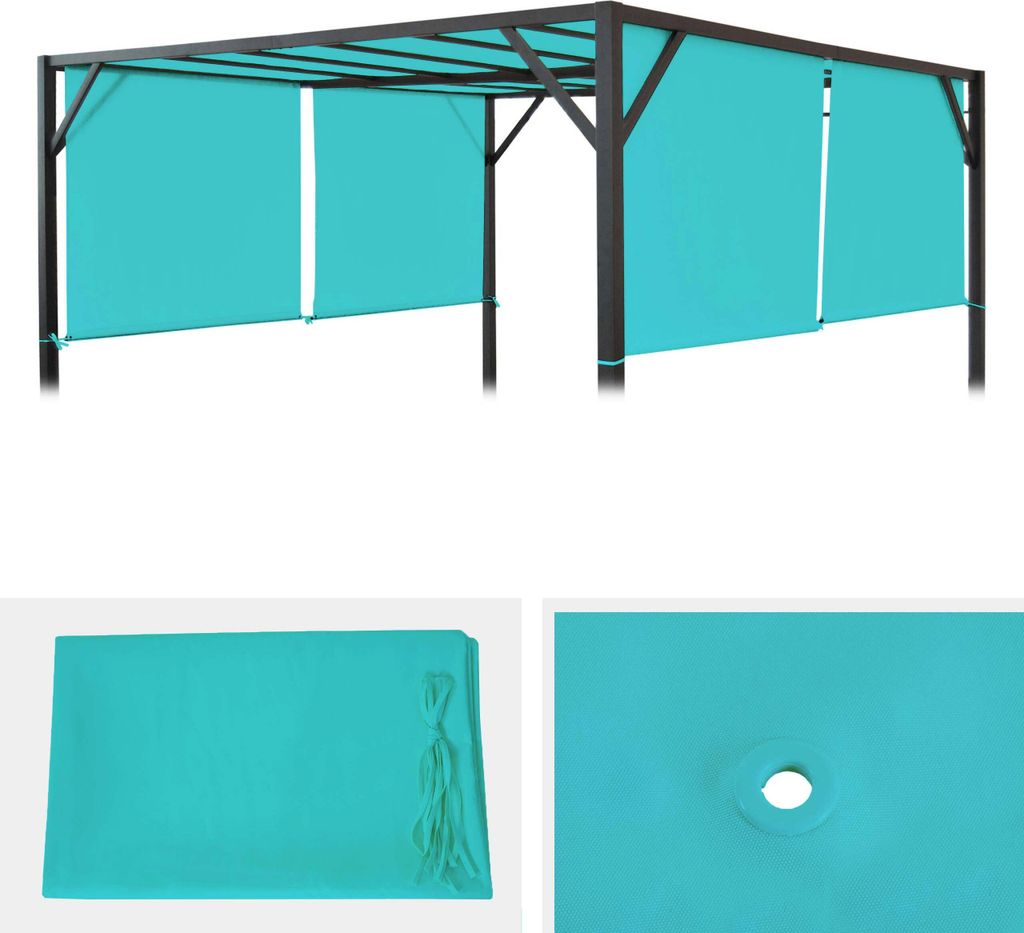 Ersatzbezug für Dach Pergola Pavillon Baia 3x3m türkis-blau