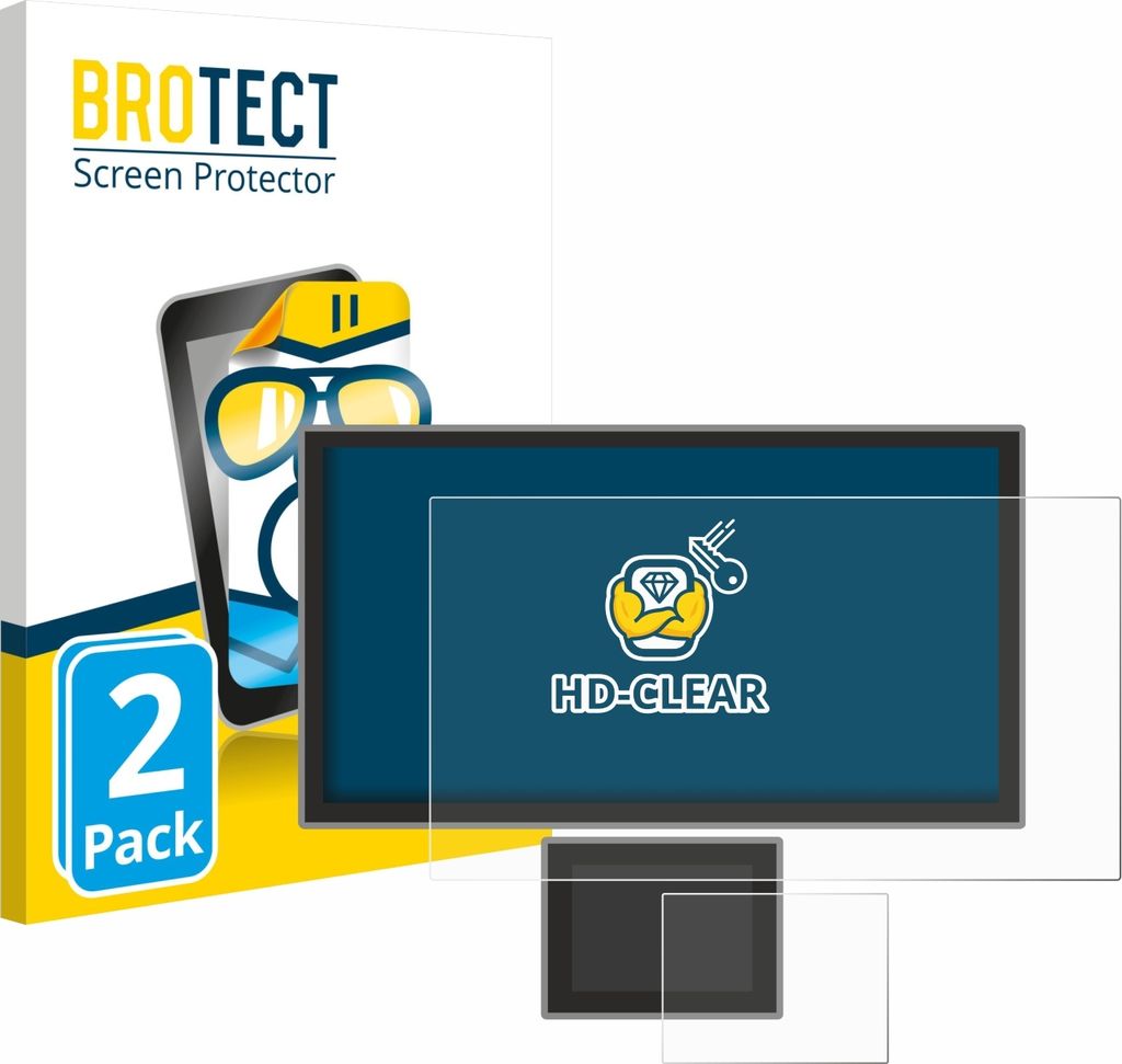 2x Für Icom IC-7760 Schutzfolie BROTECT Displayschutz Display Schutz Folie Klar Transparent