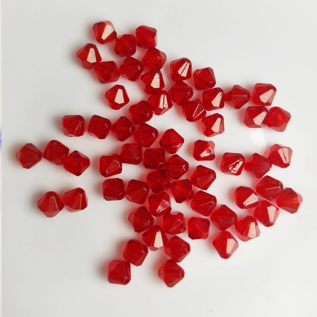 Doppelkegel Bicone 60 Stück Acryl Perlen Kristall Lose Produktbild 