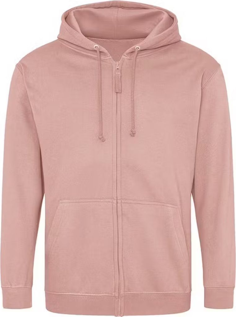 Awdis - Hoodie mit durchgehendem Reißverschluss für Herren PC5104 (XXL) (Rosa-Grau)