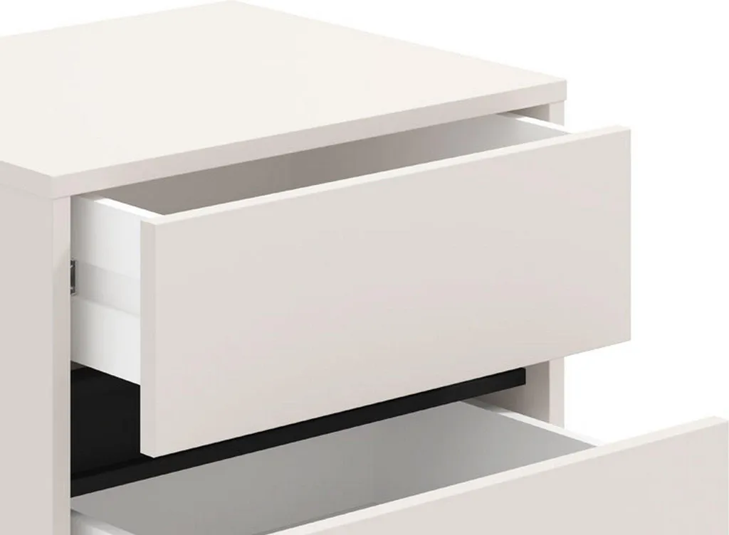 Table de Chevet Blanche avec Étagère Combatte pour Suite Parentale - 7