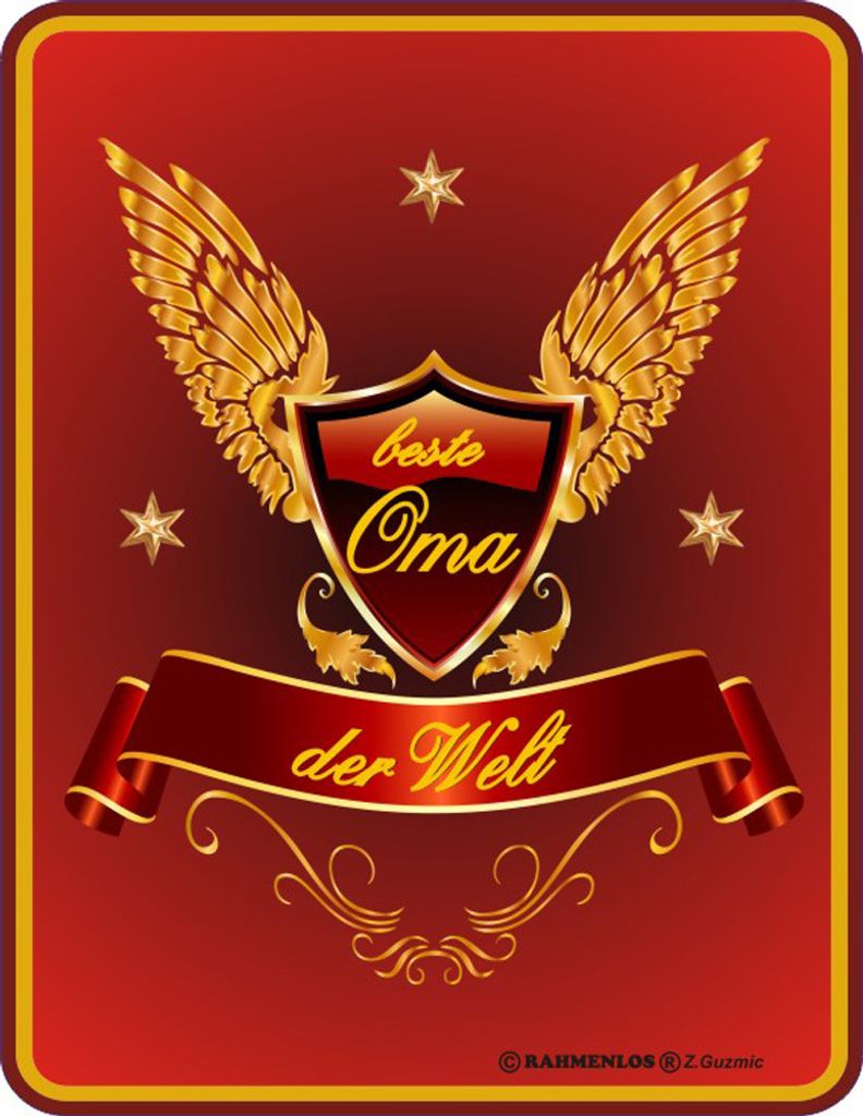 Beste Oma der Welt - Fun-Schilder - Blechschild