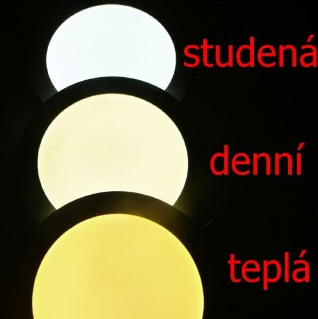 LED Solution Bílý vestavný LED panel kulatý 300mm 24W Barva Obrázek produktu 4
