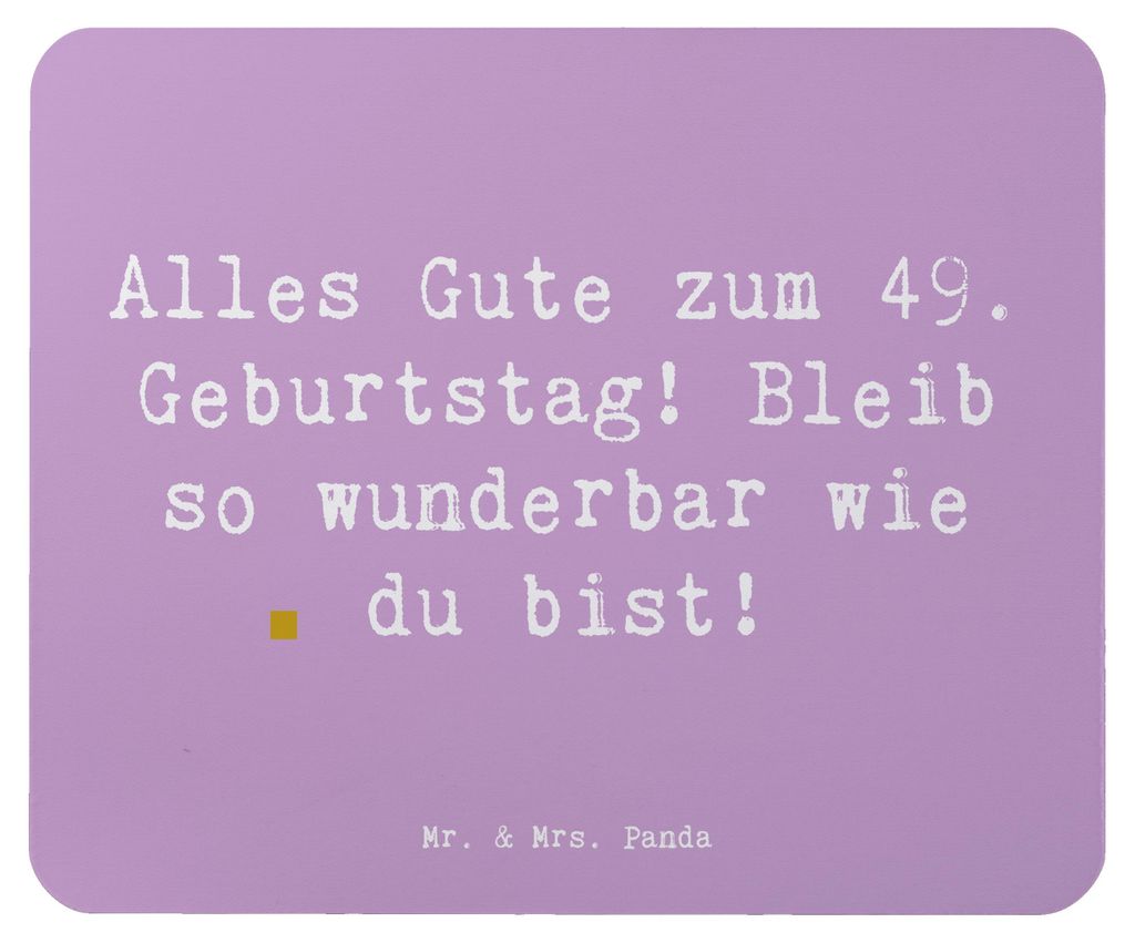 Mr. & Mrs. Panda Mouse Pad Spruch 49. Geburtstag Freude - Produktbild 