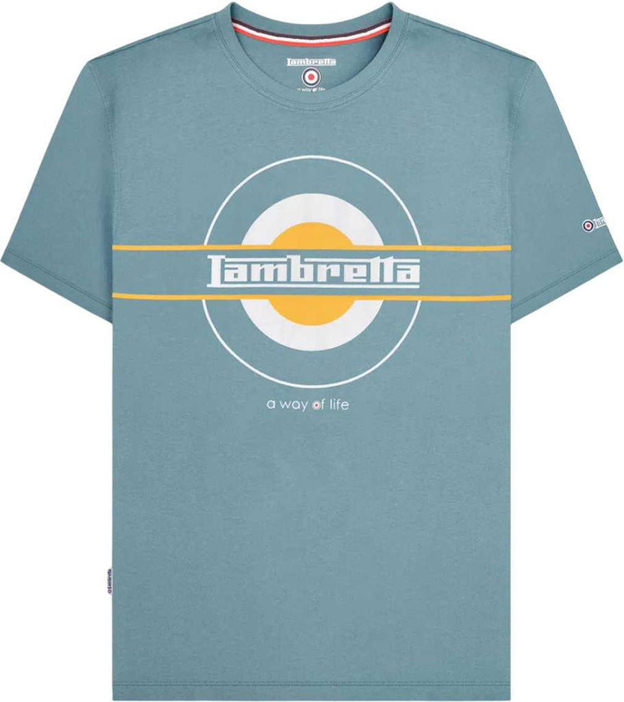 Lambretta - "Neo SS25" T-Shirt für Herren LB105 (4XL) (Rauchblau)