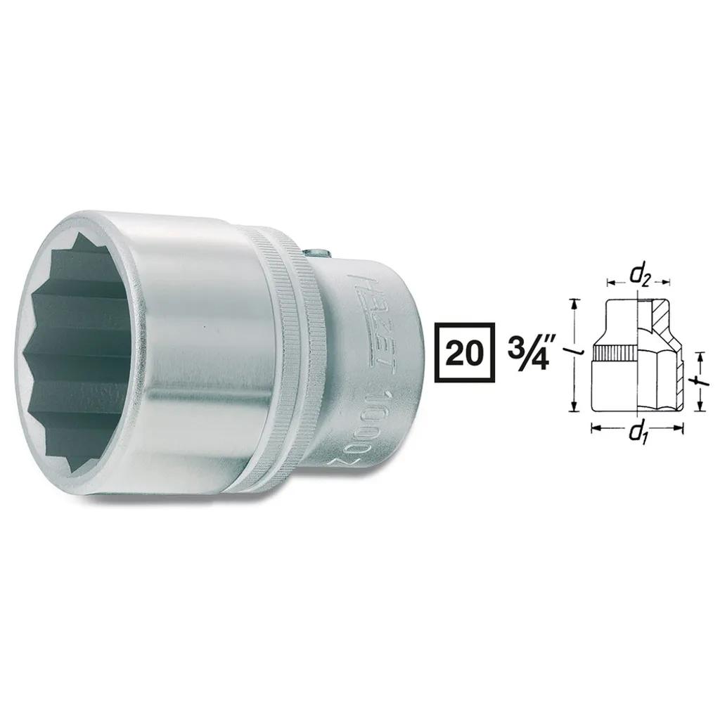 Inserto HAZET 1000AZ 1.1/16" per Restauro e Meccanica SAE 3/4"