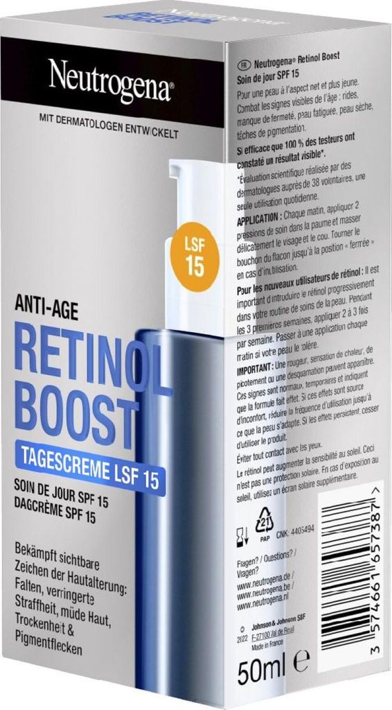 Neutrogena Anti-Age Retinol Boost Tagescreme LSF 15, 50 ml Produktbild 