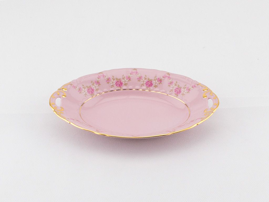 Miska oválná 17 cm, růžový porcelán, kytičky, Leander Obrázek produktu 