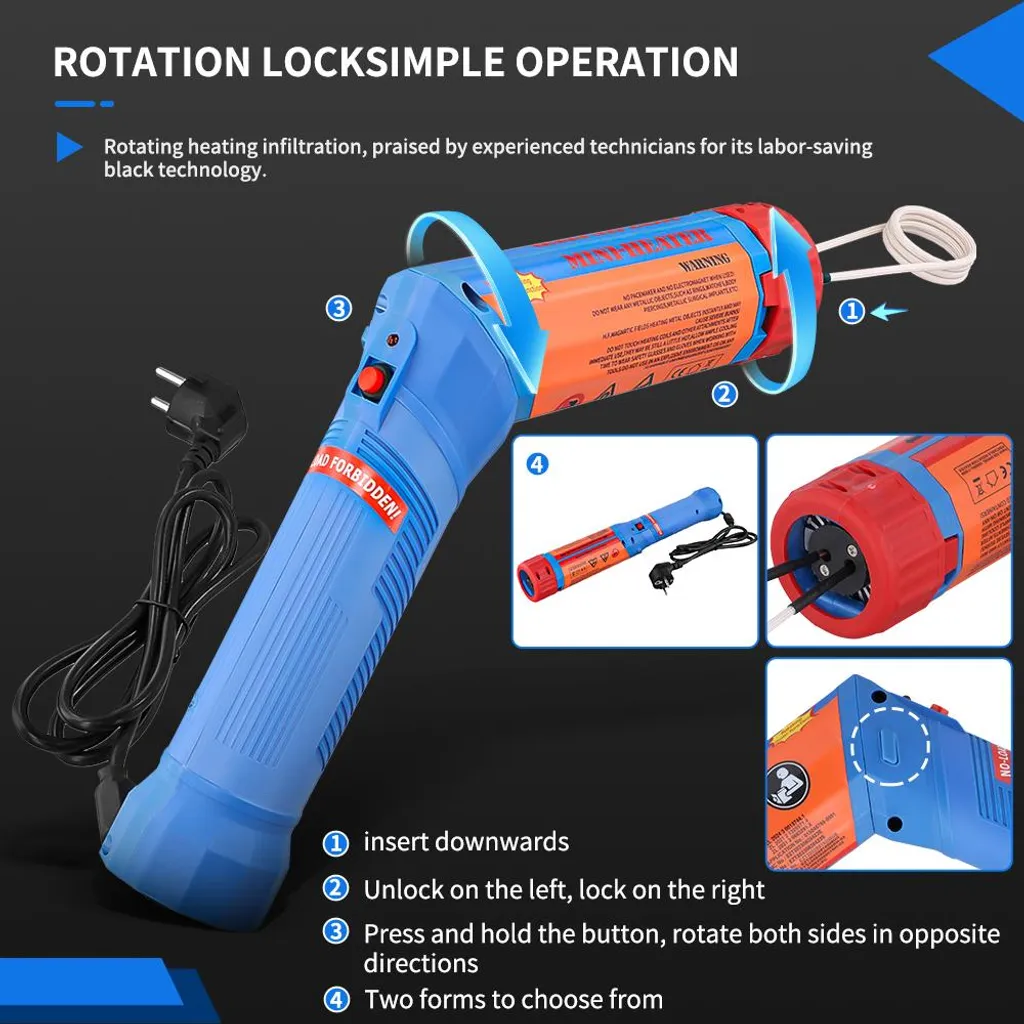 Chauffage à induction 1100W anti-surchauffe - Solution boulons rouillés - 5