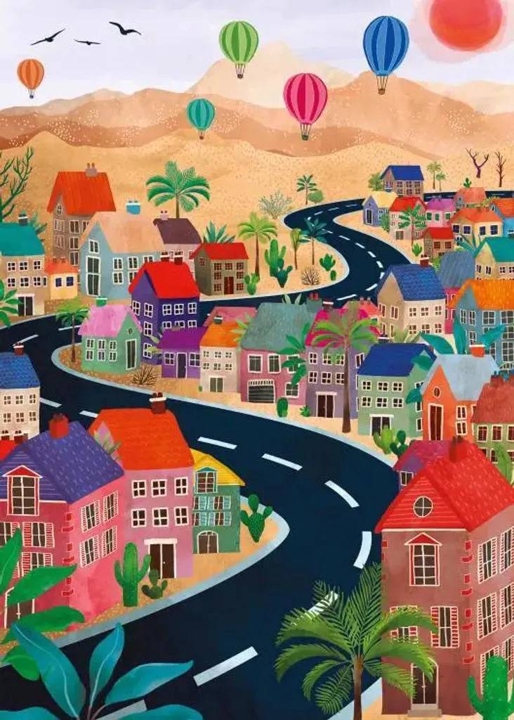 Puzzle 500 pièces On the Road par Pieces & Peace - Jeu de société zen