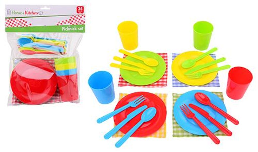 Johntoy Picknick Spielzeugset Kunststoff 24-teilig für Kinder