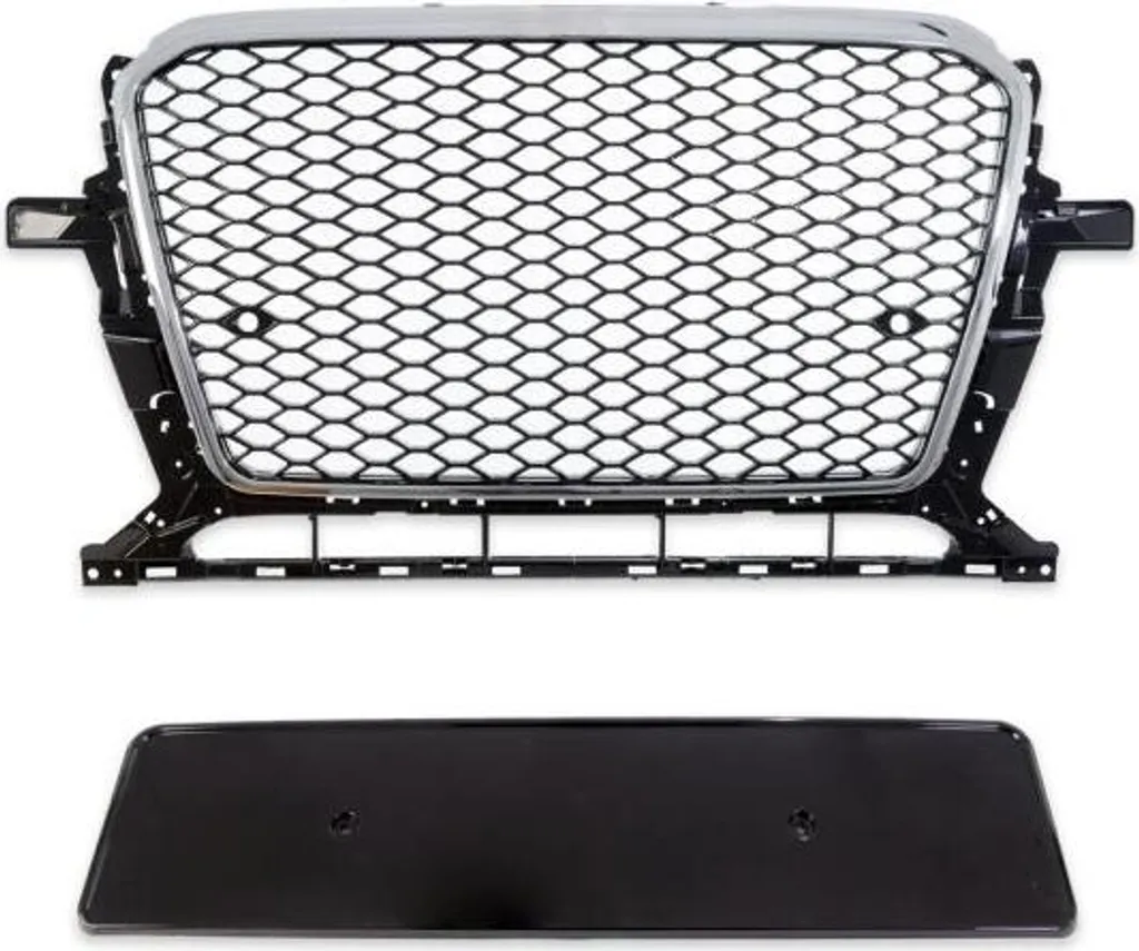 Grille de Calandre pour Audi Q5 8R - Look Sportif Nid d'Abeille Noir