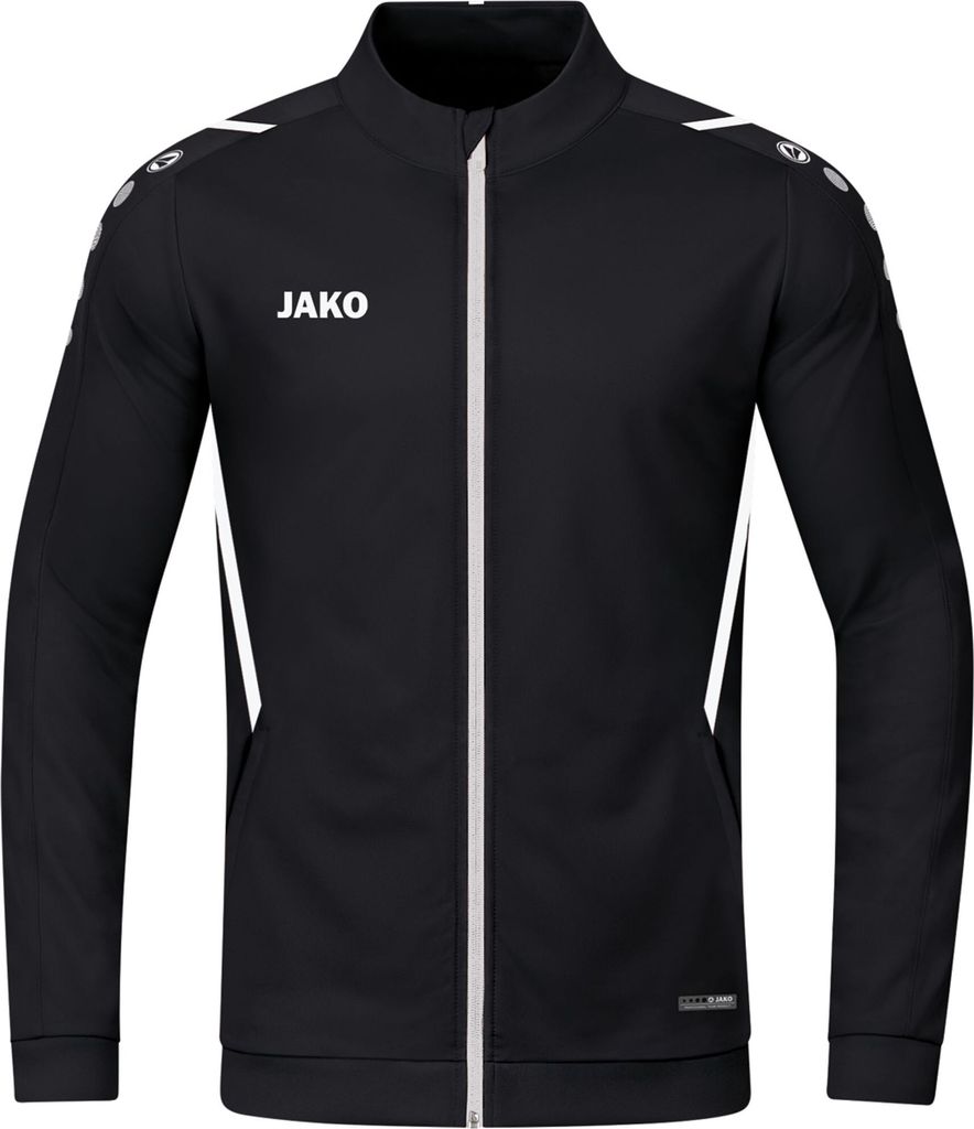 JAKO Damen Polyesterjacke Challenge, Farbe:schwarz/weiß, Größe:34