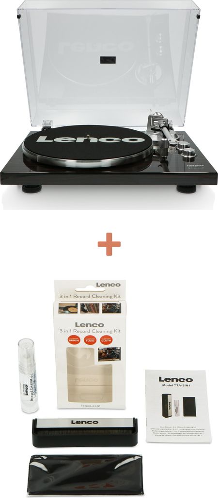 Lenco LBT-188WA - Plattenspieler mit Riemenantrieb, Bluetooth und Anti-Skating, dunkelbraun