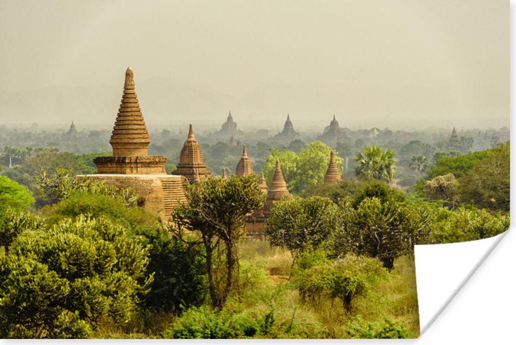 MuchoWow Poster Bagan-Tempel in Myanmar Asien 30x20 cm - Plakate - Print