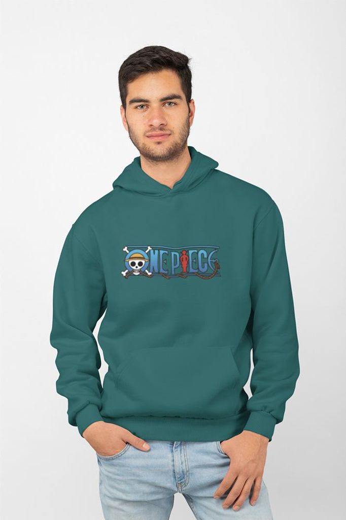 D&B Uni Hoodie MO00039 One Piece Dunkles Türkis-Größe L