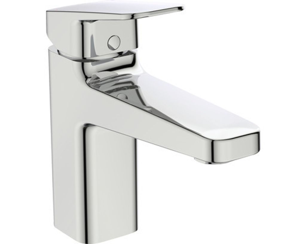 Ideal Standard Waschtischarmatur Ceraplan ohne Ablaufgarnitur H90, Ausladung 124mm BD222AA Chrom