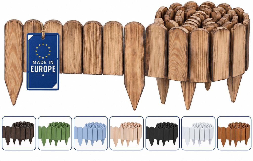 Woodygift Beeteinfassung Holz Rollzaun Gartenzaun Produktbild 