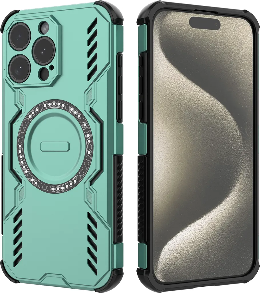 Custodia Verde iPhone 15 Pro Max: Eleganza Magnetica e Sottile