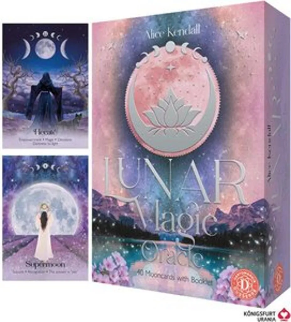 Coffret Lunar Magic Oracle pour méditation et guidance spirituelle