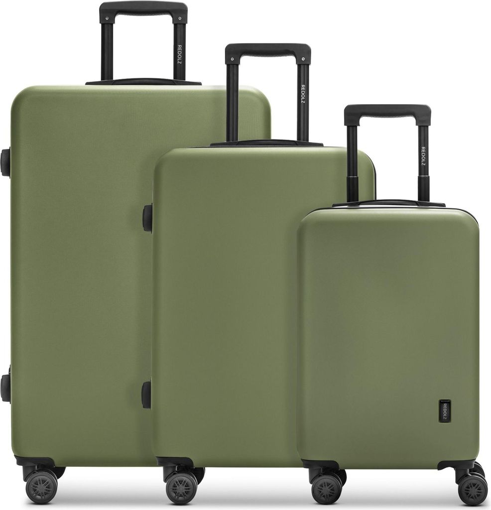 REDOLZ Essentials 09 Trolley-Set 3-teilig Olive olivgrün 56cm