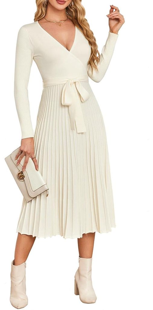 Solidchoice - Vestido de punto para mujer, con mangas Imagen del producto 