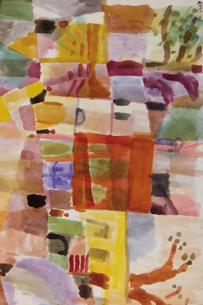 Paul Klee Kunstdruck Bild - Rote Und Gelbe Häuser In Tunis, 1914 (120 x 180 cm)