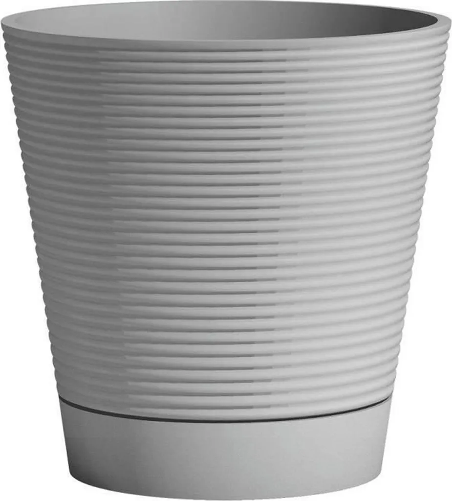 Pot de fleurs auto-arrosant Garden ID Gris 40 cm avec réservoir d'eau