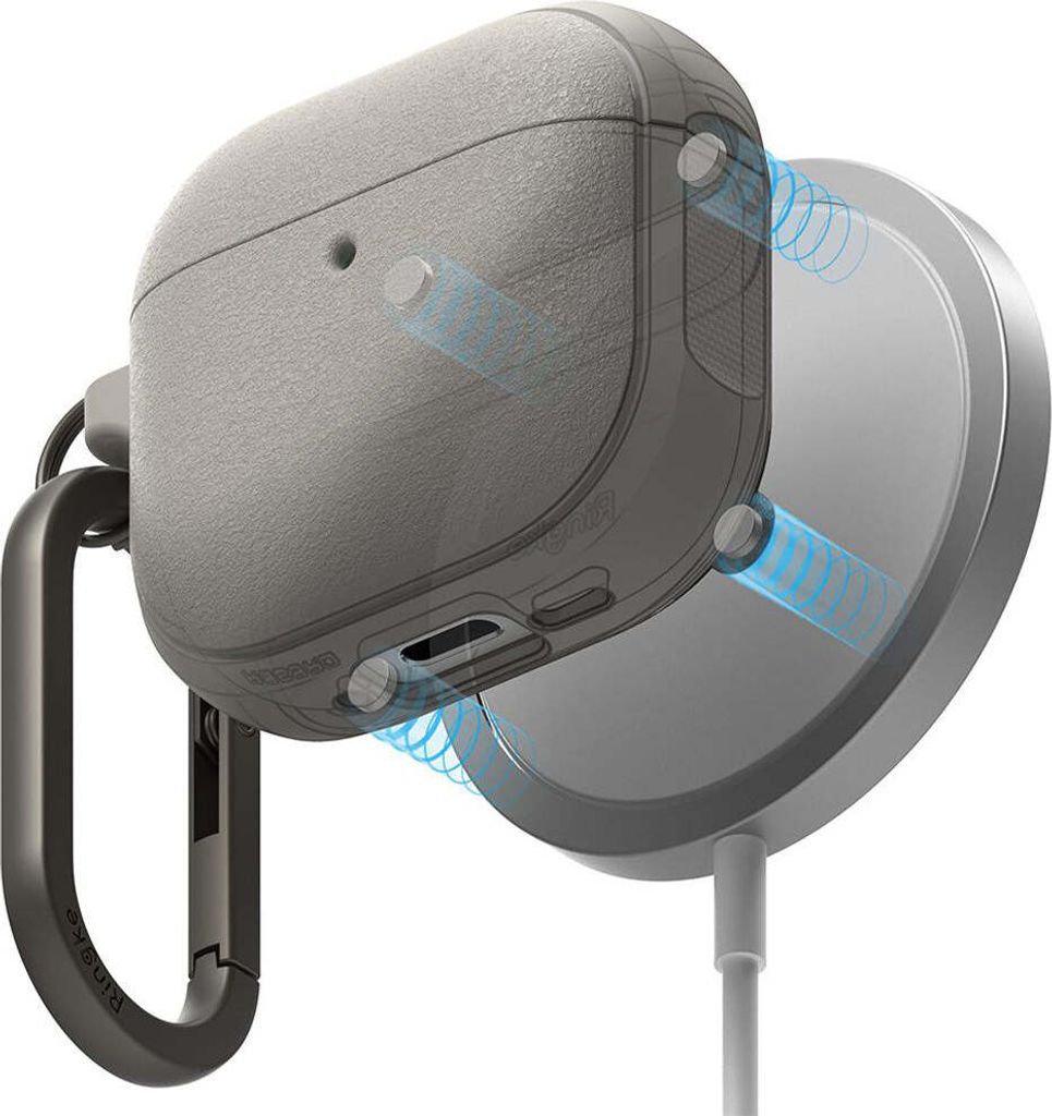 Ringke Onyx Magnetische Magsafe Apple Airpods 4 Warm Grau