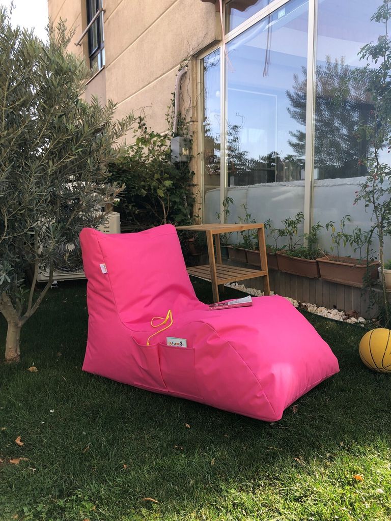 Hanah Home, Daybed - Pink, Sitzsack, Rosa, 60 x 110 x 75 cm