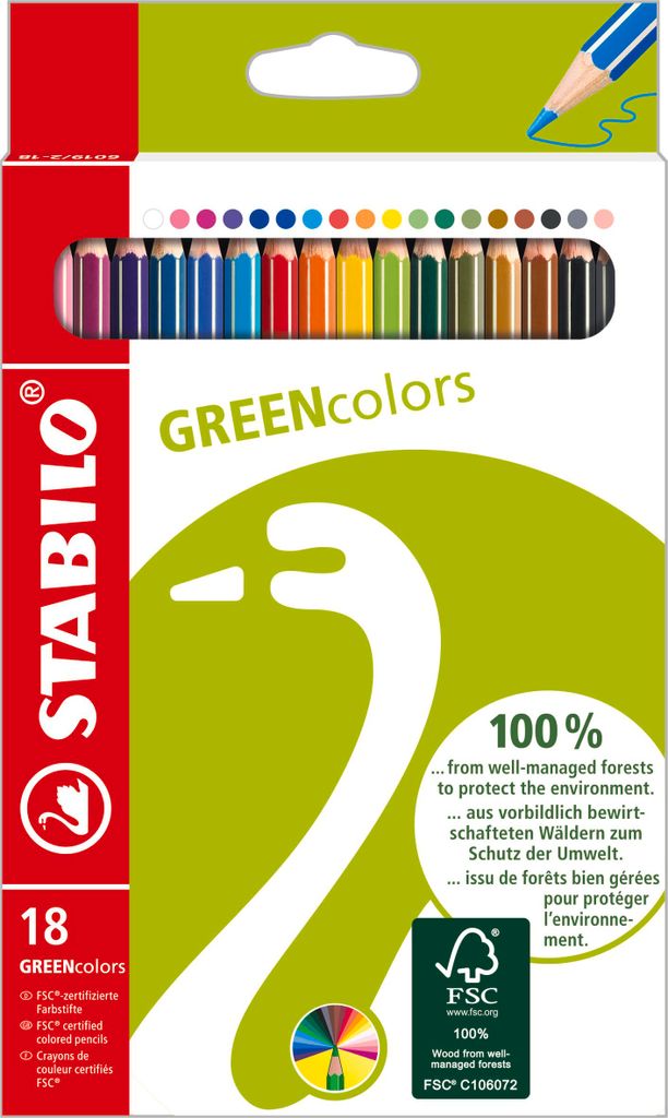 STABILO Umweltfreundlicher Buntstift -  GREENcolors - 18er Produktbild 
