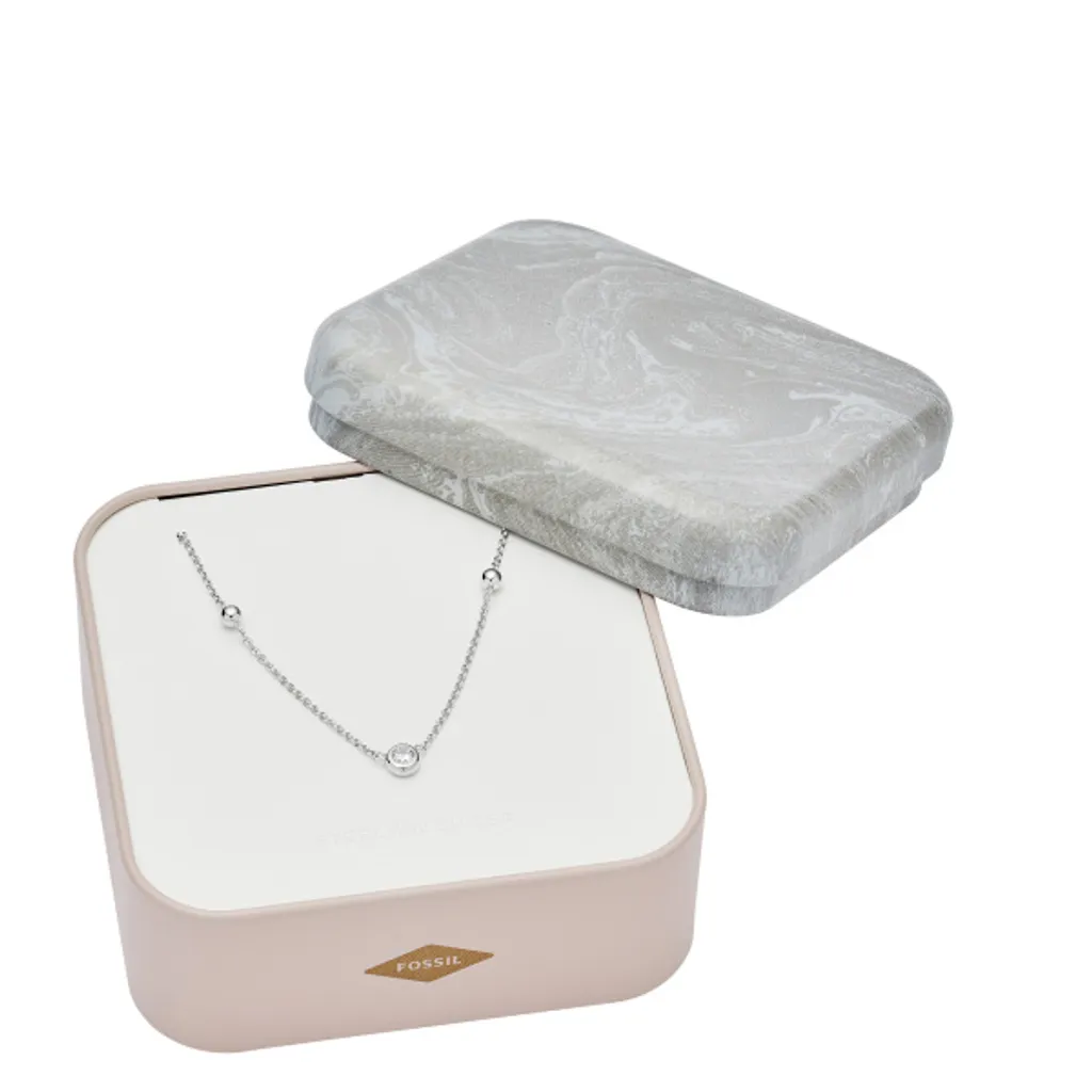 Regala un Sogno: Collana Fossil JFS00453040 in Argento e Luce