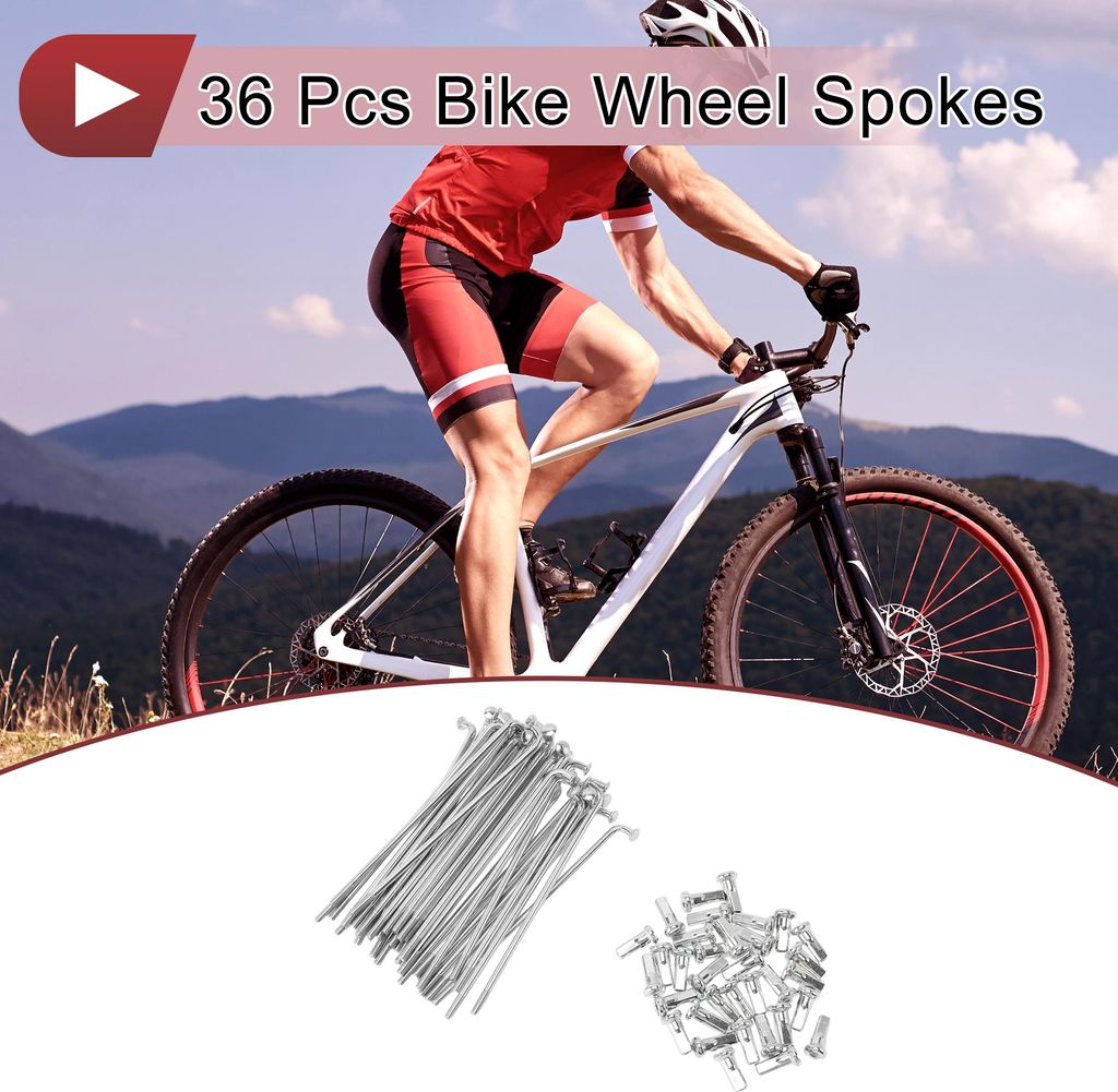 36 Set 12G Fahrradspeichen 83mm Fahrradradspeichen 45 Stahl Produktbild 