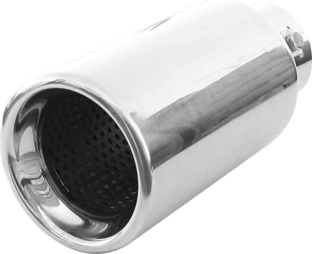 Rumplex Auspuffblende Rund Edelstahl Sportauspuff Auspuff Endrohr Ende Endrohrblende Auspuffspitzen Endrohrblenden Schalldämpfer Spitze Universell...
