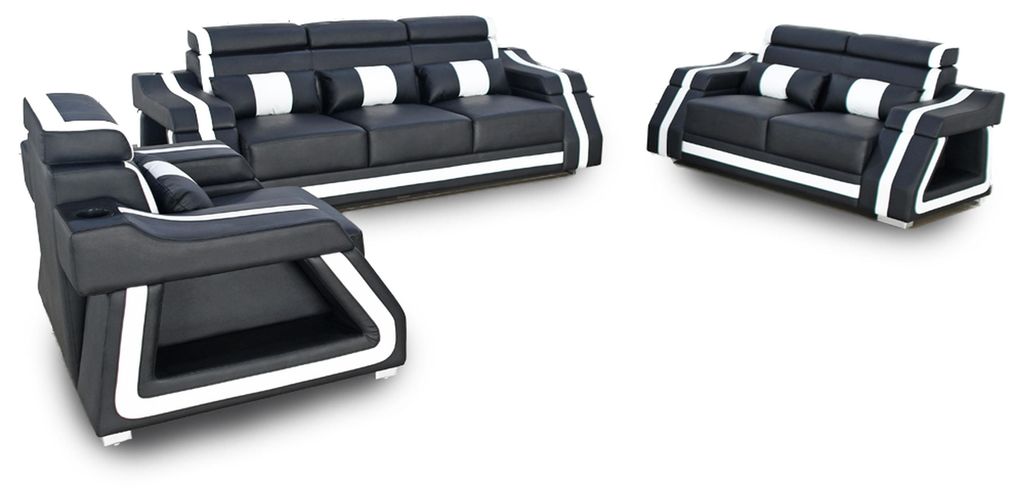 Sofagarnitur 3+2+1 Sitzer Set Design Sofa Polster Couchen Couch Modern Garnitur
