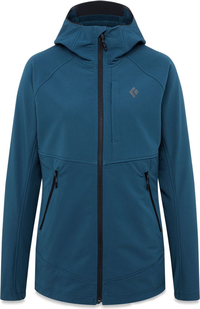 W Element Hoody, Damen - Black Diamond, Farbe:Azurite, Größe:Large