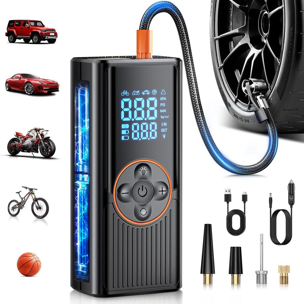Elektrische Luftpumpe, Tragbarer 150PSI Luftpumpe mit Produktbild 