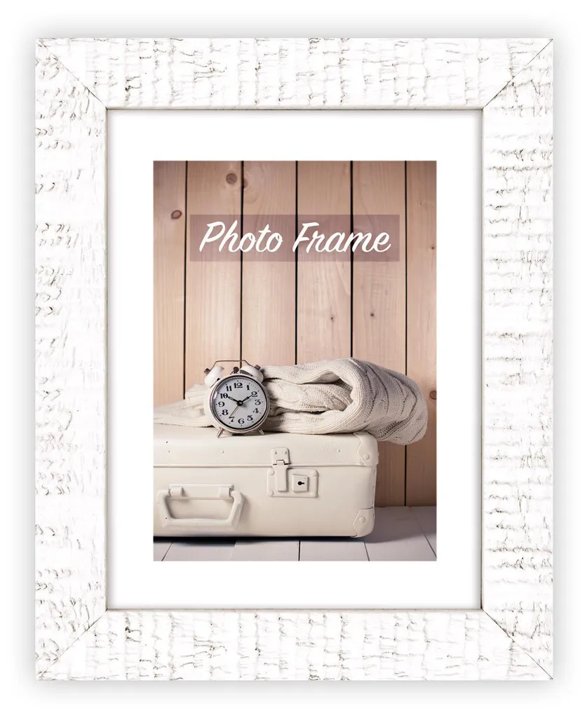 Cadre photo ZEP V7368W Coventry Blanc 15x20 cm en bois pour portrait
