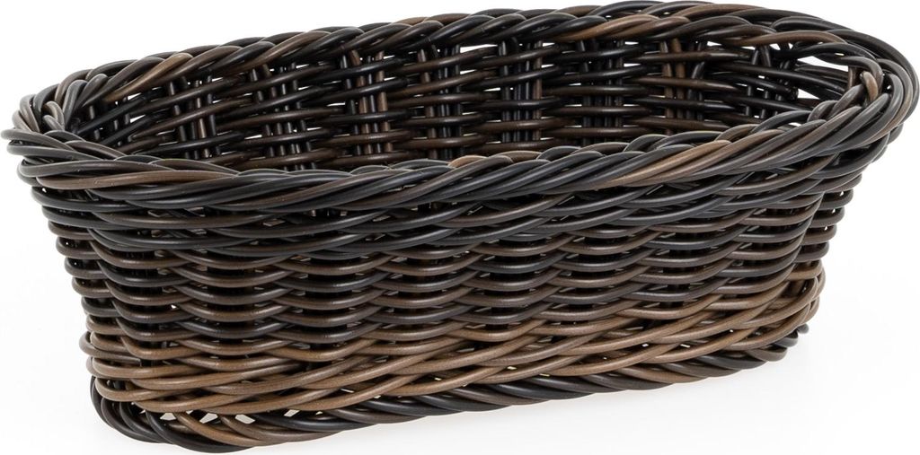 TECHNICA Brotkorb aus Polyrattan – Korb 230x100x60 mm – Spülmaschinengeeignet – Korb geflochten Ideal für Buffet, Restaurant & Hotel – Au...