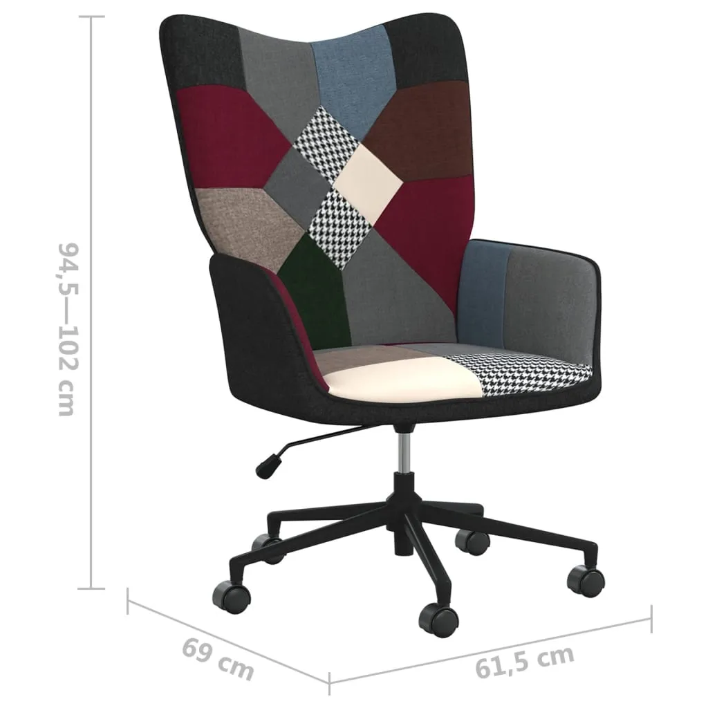 The Living Store Relaxsessel Patchwork Stoff - 7